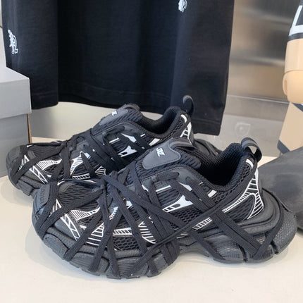 3XL EXTREME LACE SNEAKER BLACK MIX WHITE