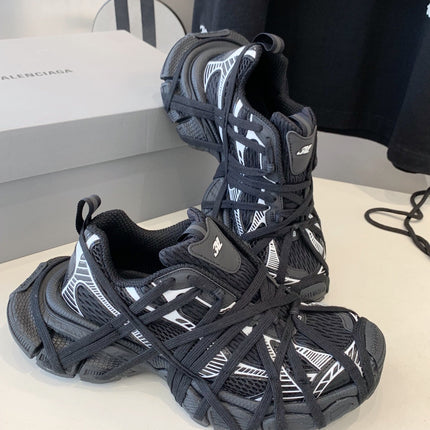 3XL EXTREME LACE SNEAKER BLACK MIX WHITE