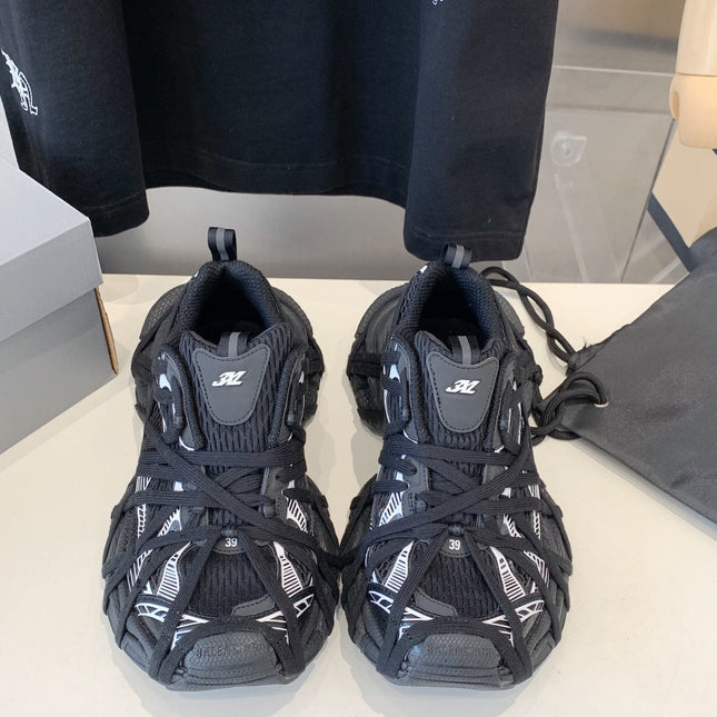 3XL EXTREME LACE SNEAKER BLACK MIX WHITE