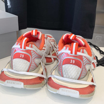 3XL EXTREME LACE SNEAKER ORANGE MIX DUST WHITE AND SILVER