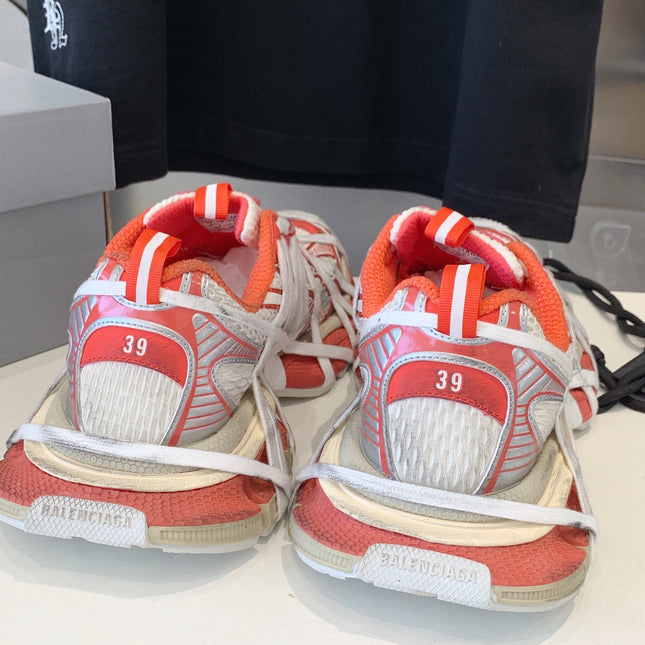 3XL EXTREME LACE SNEAKER ORANGE MIX DUST WHITE AND SILVER