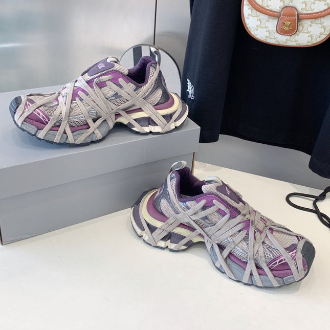 3XL EXTREME LACE SNEAKER PURPLE AND GRAY
