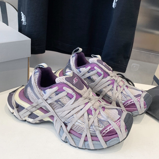 3XL EXTREME LACE SNEAKER PURPLE AND GRAY