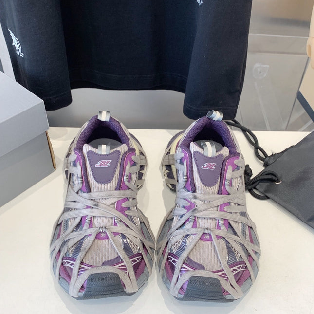 3XL EXTREME LACE SNEAKER PURPLE AND GRAY