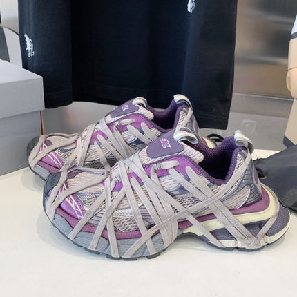 3XL EXTREME LACE SNEAKER PURPLE AND GRAY
