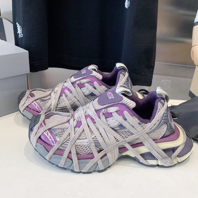 3XL EXTREME LACE SNEAKER PURPLE AND GRAY