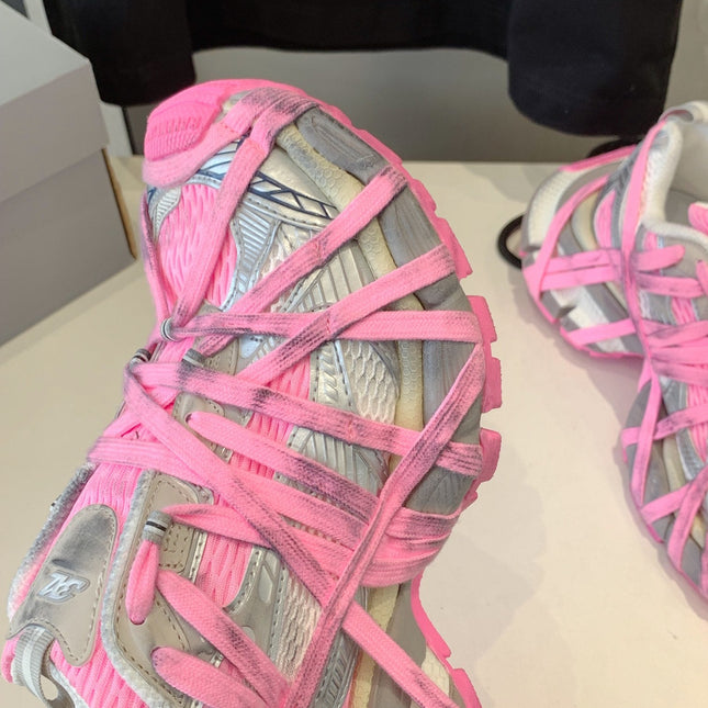 3XL EXTREME LACE SNEAKER SILVER AND PINK