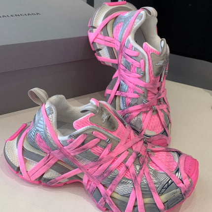 3XL EXTREME LACE SNEAKER SILVER AND PINK