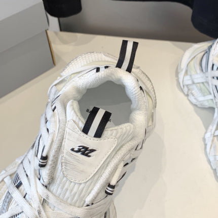 3XL EXTREME LACE SNEAKER WHITE AND SILVER