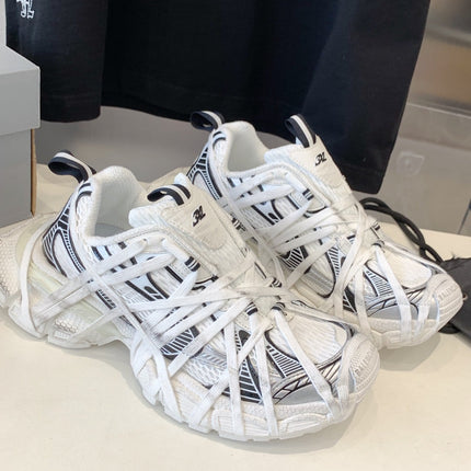 3XL EXTREME LACE SNEAKER WHITE AND SILVER