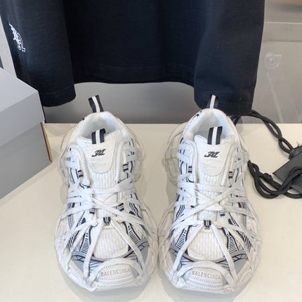 3XL EXTREME LACE SNEAKER WHITE AND SILVER