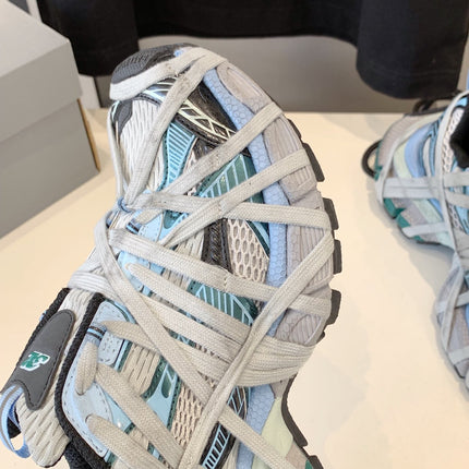 3XL EXTREME LACE SNEAKER GRAY AND LIGHT BLUE