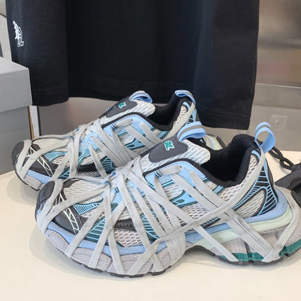 3XL EXTREME LACE SNEAKER GRAY AND LIGHT BLUE