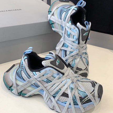 3XL EXTREME LACE SNEAKER GRAY AND LIGHT BLUE