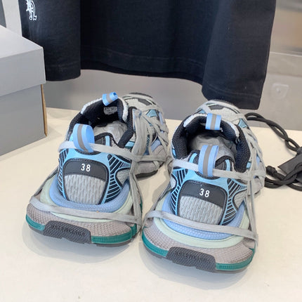 3XL EXTREME LACE SNEAKER GRAY AND LIGHT BLUE