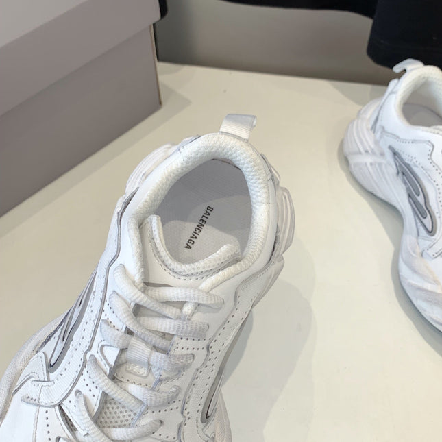 MONDAY SHOE IN WHITE COWSKIN AND POLYESTER