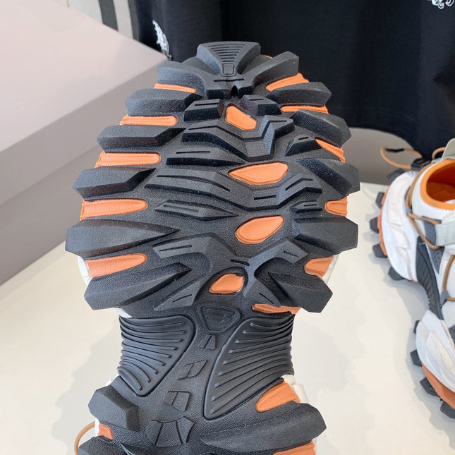 HIKE SNEAKER IN BEIGE AND ORANGE MESH, POLYURETHANE AND POLYESTER