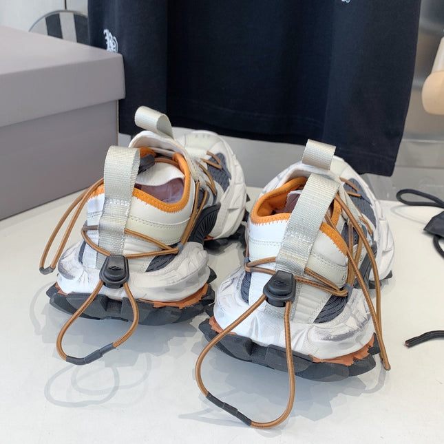 HIKE SNEAKER IN BEIGE AND ORANGE MESH, POLYURETHANE AND POLYESTER