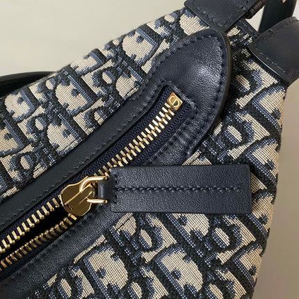 MEDIUM D-JOURNEY SHOULDER BAG 25 IN BLACK MONOGRAM OBLIQUE JACQUARD