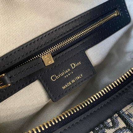 MEDIUM D-JOURNEY SHOULDER BAG 25 IN BLACK MONOGRAM OBLIQUE JACQUARD