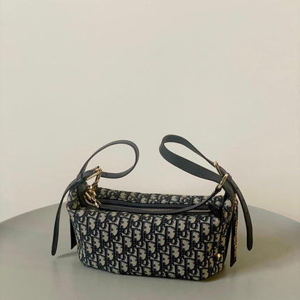 MEDIUM D-JOURNEY SHOULDER BAG 25 IN BLACK MONOGRAM OBLIQUE JACQUARD
