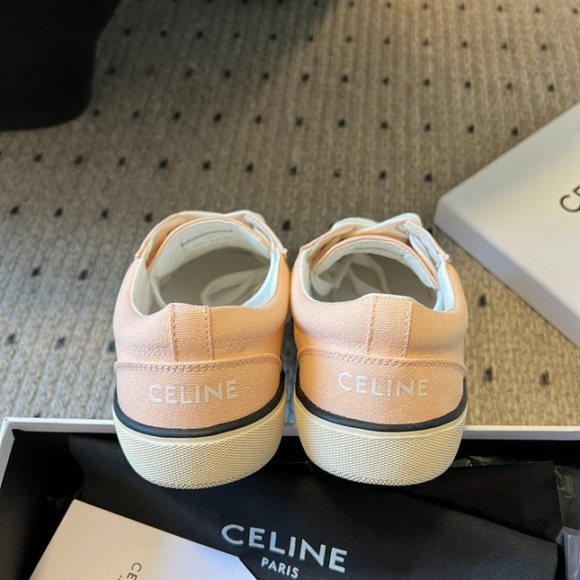 TRAINER LOW LACE-UP SNEAKER IN LIGHT ORANGE CANVAS