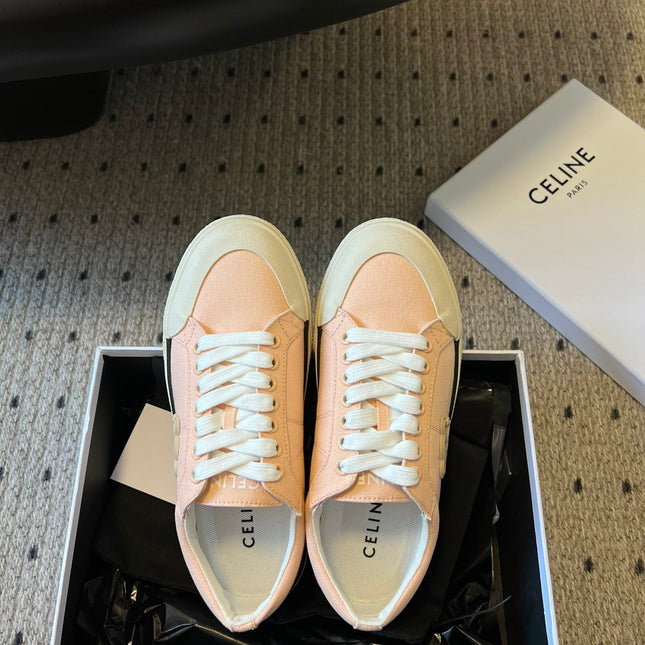 TRAINER LOW LACE-UP SNEAKER IN LIGHT ORANGE CANVAS