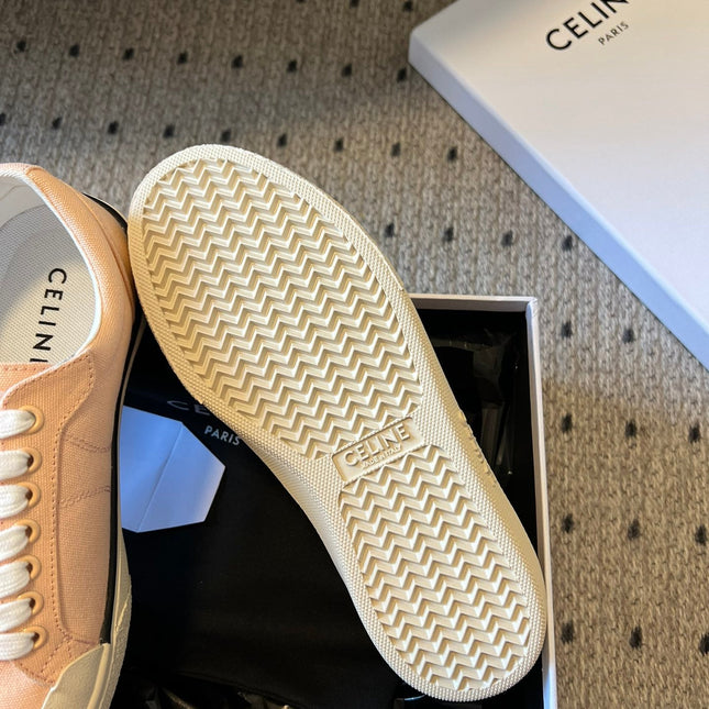 TRAINER LOW LACE-UP SNEAKER IN LIGHT ORANGE CANVAS