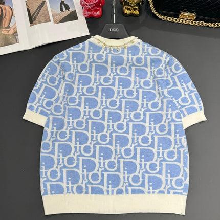 Dior 25 T-Shirt Light Blue Wool 232731