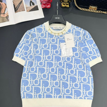 Dior 25 T-Shirt Light Blue Wool 232731