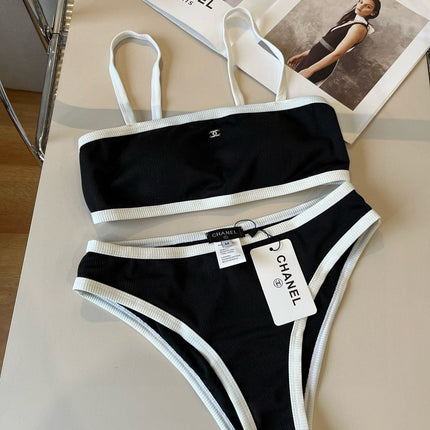 CC BIKINI SWIMSUIT SET BLACK WHITE 174796