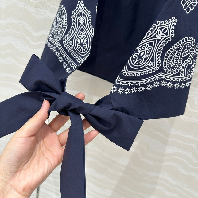 MIUMIU MIDNIGHT BLUE STRAPPY BACK TOP