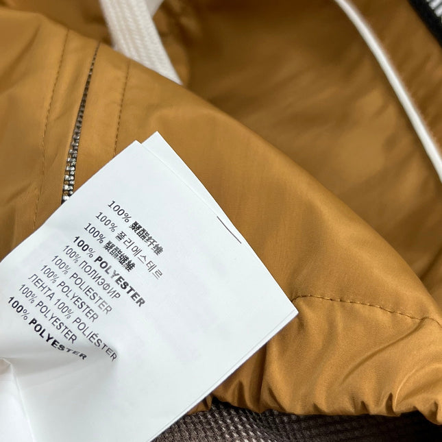 MIU 25S HOODED JACKET BROWN IN NYLON 263023