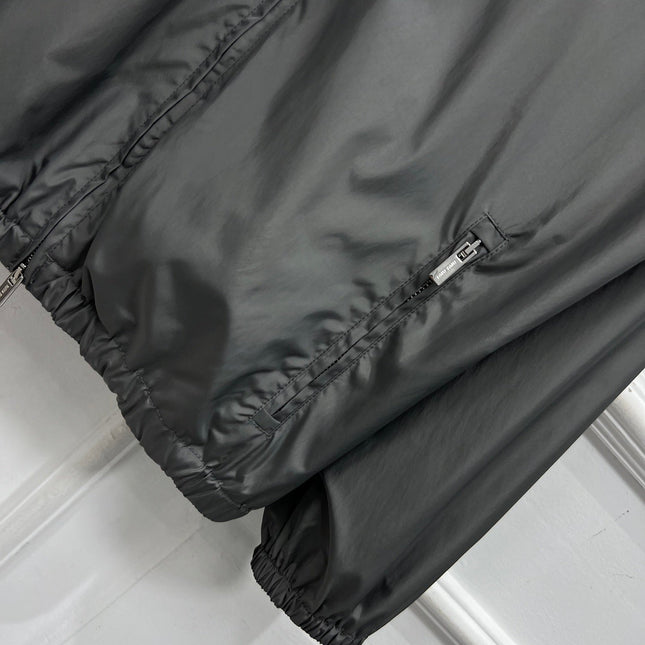 MIU 25S HOODED JACKET GREY IN NYLON 263131