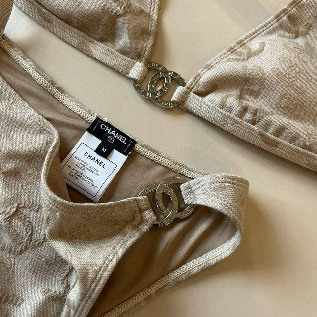 SWIMSUIT IN NUDE EMBROIDERED LOGO 604223