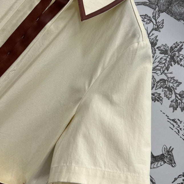 GUCCI 25S NEW STYLE SHORT SLEEVE LAPEL DRESS 262936