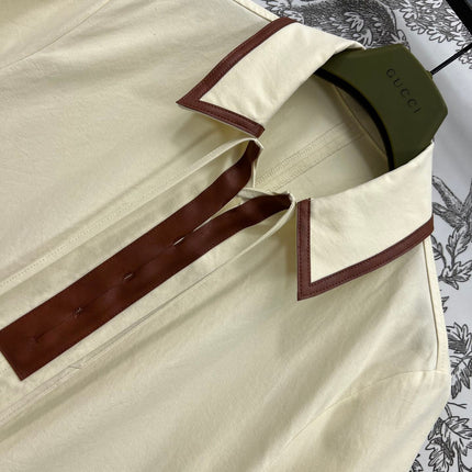 GUCCI 25S NEW STYLE SHORT SLEEVE LAPEL DRESS 262936