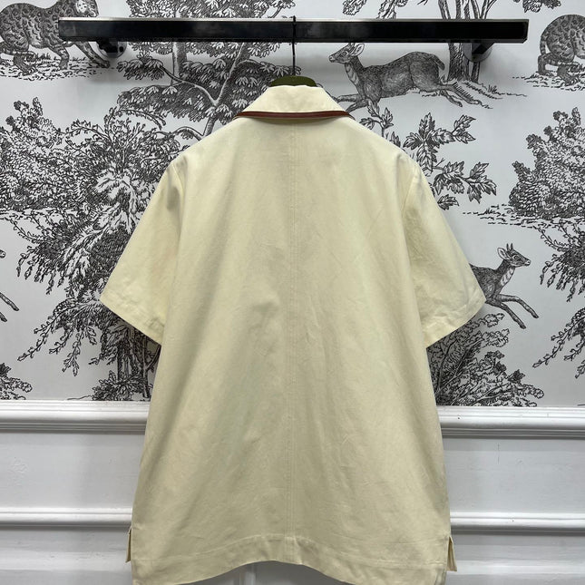 GUCCI 25S NEW STYLE SHORT SLEEVE LAPEL DRESS 262936