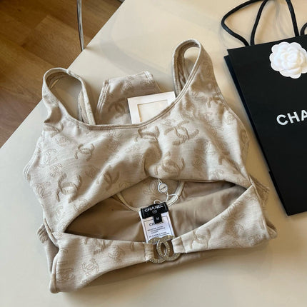 SWIMSUIT IN NUDE EMBROIDERED LOGO 626005