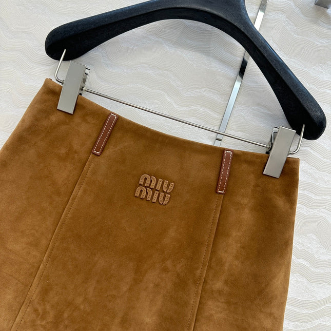 MIUMIU ULTRA MINI SUEDE SKIRT 264784
