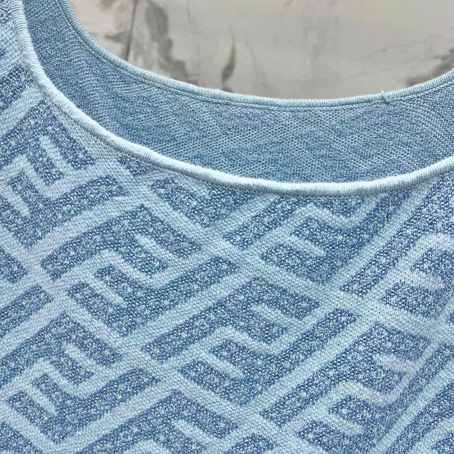 FEND 25S JACQUARD KNITTED VEST DRESS 264233