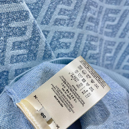 FEND 25S SHORT SLEEVE JACQUARD KNIT LAPEL 264232