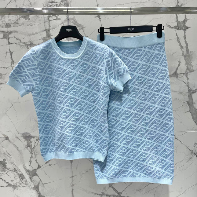 FEND 25S JACQUARD KNIT SHORT SLEEVES 264231