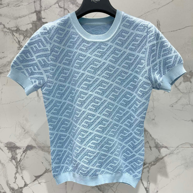 FEND 25S JACQUARD KNIT SHORT SLEEVES 264231