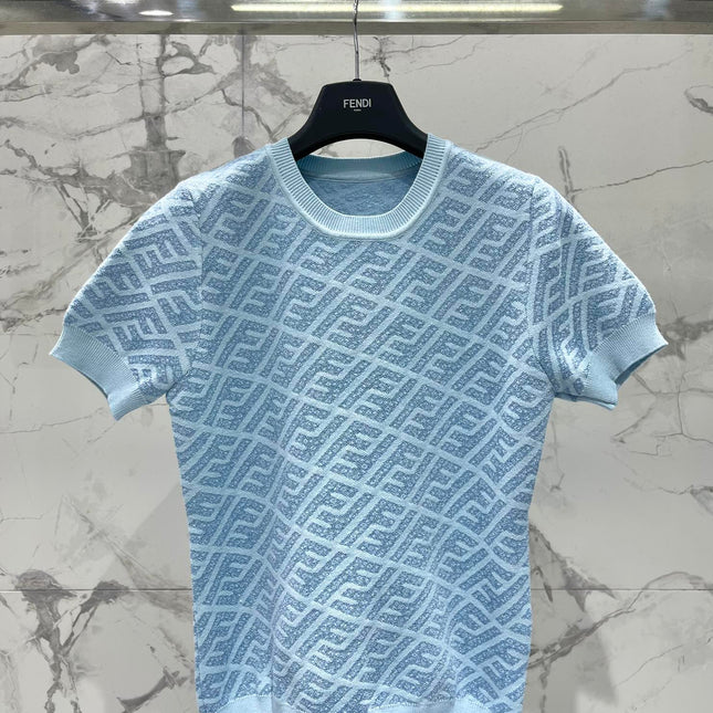 FEND 25S JACQUARD KNIT SHORT SLEEVES 264231