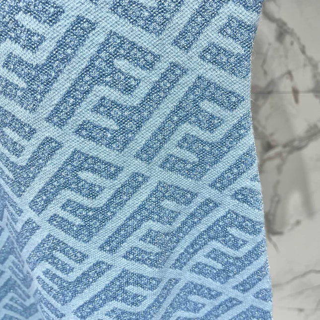 FEND 25S JACQUARD KNIT SHORT SLEEVE DRESS 264234