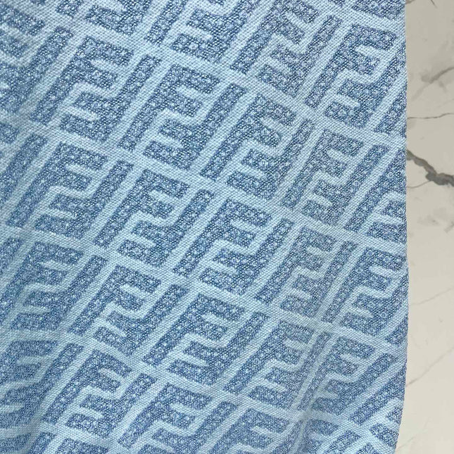 FEND 25S JACQUARD KNIT SHORT SLEEVE DRESS 264234