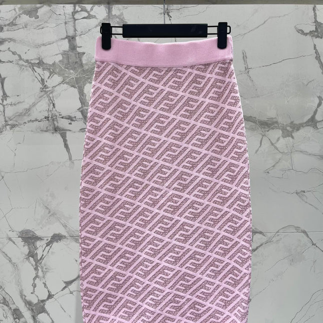 FEND 25S JACQUARD KNIT DRESS 264236