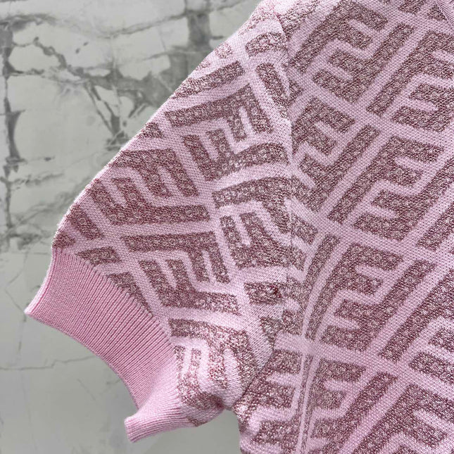 FEND 25S JACQUARD KNIT SHORT SLEEVES 264237