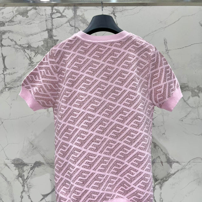 FEND 25S JACQUARD KNIT SHORT SLEEVES 264237